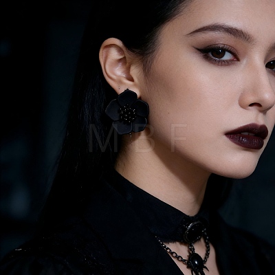 Alloy & Acrylic Stud Earrings XF1032-3-1