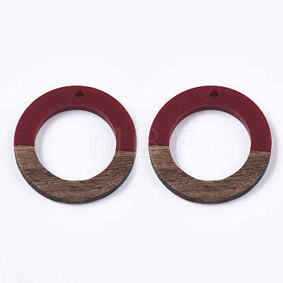 Resin & Walnut Wood Pendants X-RESI-S358-04-1