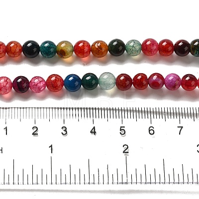 Dyed Natural Agate Beads Strands G-R262-6mm-1-1