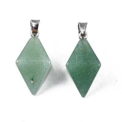 Natural Green Fluorite Pendants G-N326-107E-1