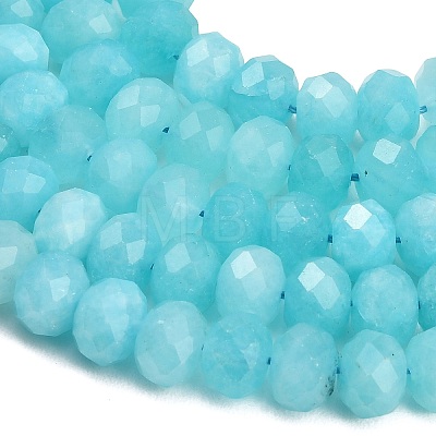 Faceted Dyed Natural White Jade Beads Strands GG-CBAE966-01B-M-1