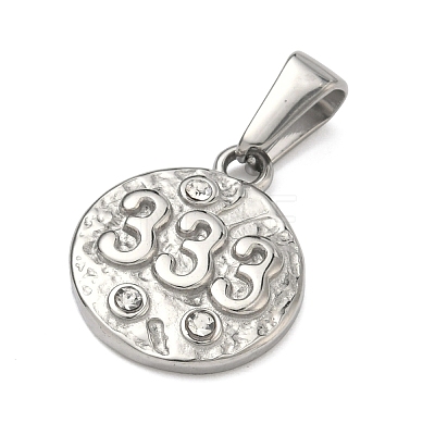 Textured 304 Stainless Steel Pendants STAS-A140-02P-3-1
