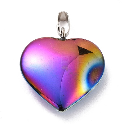Electroplate Non-magnetic Synthetic Hematite Pendants G-I315-01A-1