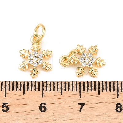 Brass Micro Pave Cubic Zirconia Pendants KK-C162-037B-G-1