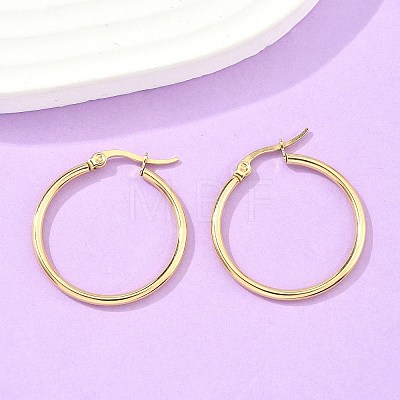 Ion Plating(IP) 304 Stainless Steel Hoop Earrings EJEW-N0016-11G-D-1