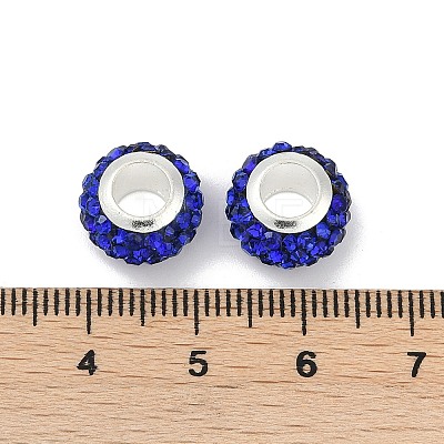 Alloy Rhinestone Clay Pave Beads ALRI-D300-03-1