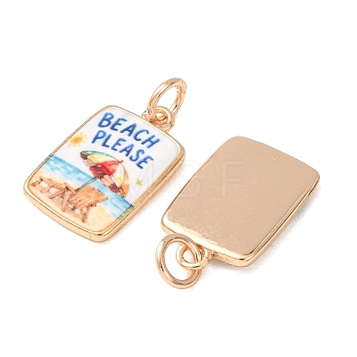 Printed Brass Pendants KK-CBA3895-01D-G-1