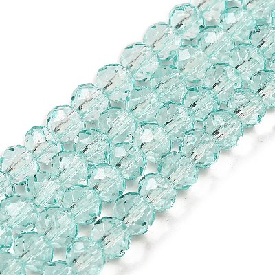 Transparent Baking Paint Glass Beads Strands DGLA-A034-T6mm-D01-1