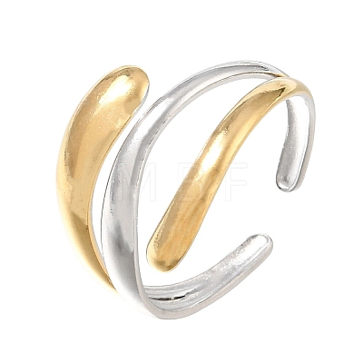 304 Stainless Steel Cuff Open Rings SA-CBAB767-23GP-1