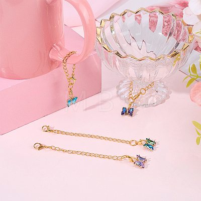 1Bag Butterfly Alloy Glass Water Bottle Charms HJEW-BM0001-58-1