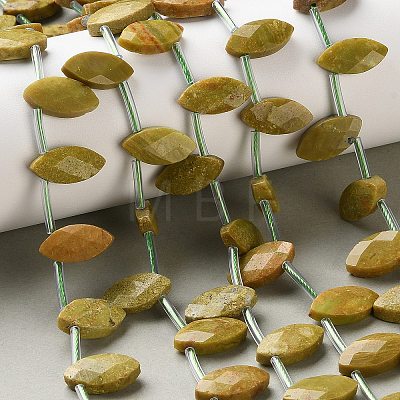 Natural Green Opal Beads Strands G-P607-A08-01-1