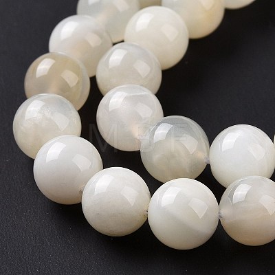 Natural White Moonstone Beads Strands G-F674-08-8mm-01-1