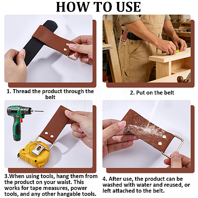 2Pcs Leather Tape Measure Holder for Belt TOOL-CL0001-03C-1