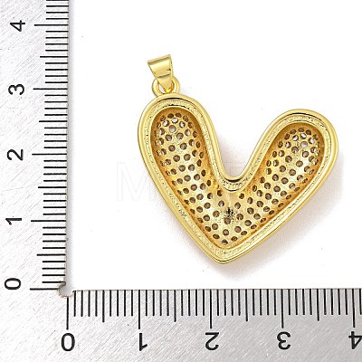 Rack Plating Brass Micro Pave Cubic Zirconia Pendants KK-I718-19E-G-1