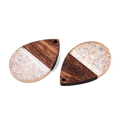 Epoxy Resin & Walnut Wood Pendants RESI-T057-11E-1