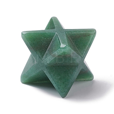 Natural Green Aventurine Sculpture Healing Crystal Merkaba Star Ornament G-C110-08C-1