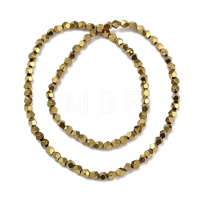 Electroplated Synthetic Non-magnetic Hematite Beads Strands X-G-A234-G03-01G-1