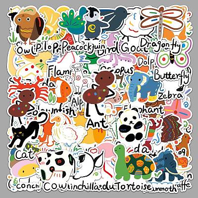 50Pcs Animal PET Stickers PW-WG97F31-01-1