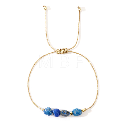 Adjustable Natural Lapis Lazuli Braided Bead Bracelets DH2886-9-1