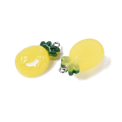 Spray Painted Opaque Resin Pendants RESI-Q232-01D-1
