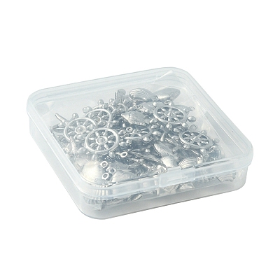 60Pcs 5 Styles Stainless Steel Charms STAS-FS0001-46-1
