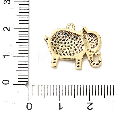 Brass Micro Pave Cubic Zirconia Pendants KK-L229-055G-1