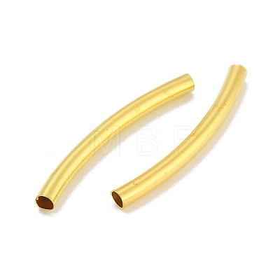 Brass Curved Tube Beads KK-B120-04A-G-1