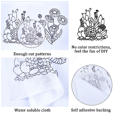 PVA Water-soluble Embroidery Aid Drawing Sketch DIY-WH0515-004-1