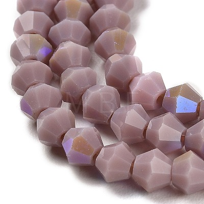 Opaque Solid Color Imitation Jade Glass Beads Strands GLAA-F029-P4mm-D13-1