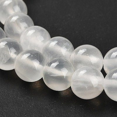 Natural White Jade Beads Strands G-B128-A02-03-1