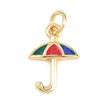 Brass Enamel Pendants KK-H273-21G-1