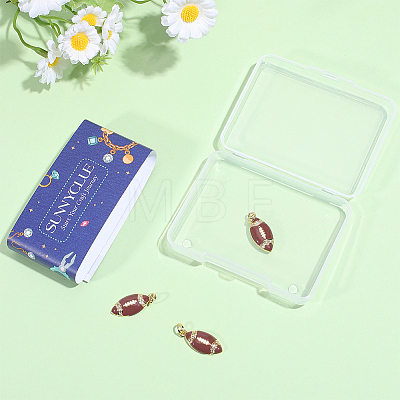 6Pcs Rack Plating Brass Micro Pave Cubic Zirconia Pendants KK-SC0007-84-1