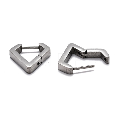 304 Stainless Steel Huggie Hoop Earrings STAS-H156-17B-P-1