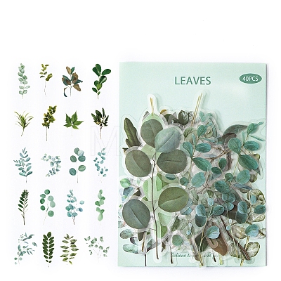 40Pcs Nature Theme PVC Sticker PW-WG3B4D2-04-1