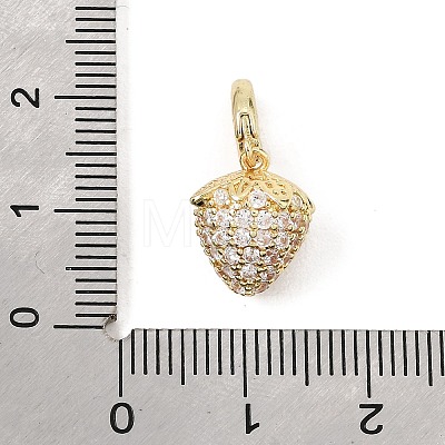 Brass Micro Pave Cubic Zirconia Pendants CU-CBAAD26-02C-G-1