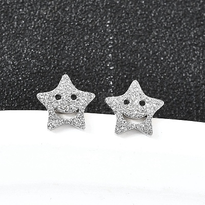 304 Stainless Steel Stud Earrings EJEW-H161-01P-K-1