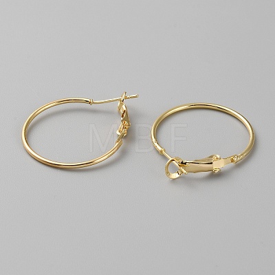 Brass Hoop Earring Findings FIND-WH0110-742A-G-1