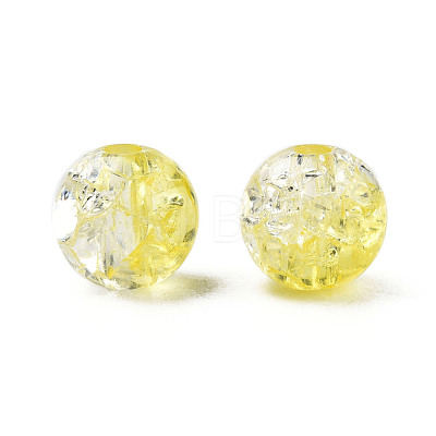 Transparent Crackle Acrylic Beads CACR-N002-03B-1