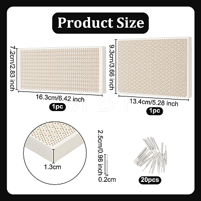 Quartz Honeycomb Ceramic Soldering Boards AJEW-OC0005-53C-1