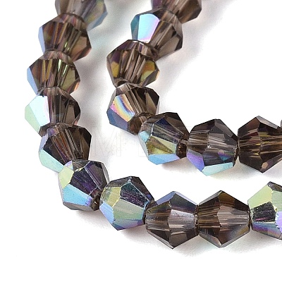 AB Color Plated Transparent Glass Beads Strands GLAA-G127-01-02U-1