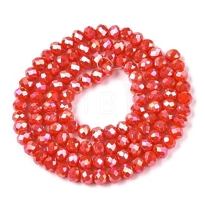 Electroplate Glass Beads Strands EGLA-A044-P4mm-B03-1