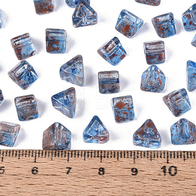 Picasso Transparent Glass Beads SEED-Q039-02B-1