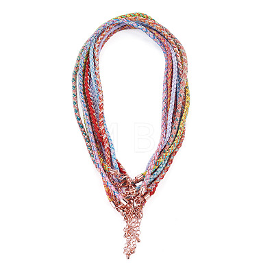 8Pcs 8 Colors 3.5MM Round Nylon Cotton Cord Necklace Making NJEW-TA0001-26RG-1