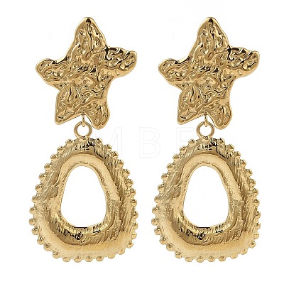 304 Stainless Steel Star Stud Earrings for Women EJEW-S001-12-1