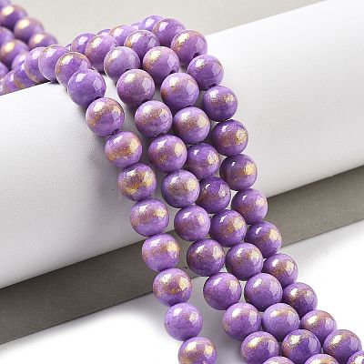 Natural Mashan Jade Beads Strands G-A255-A01-01G-1