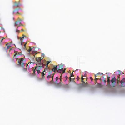 Electroplate Glass Beads Strands EGLA-J144-FP-A01-1
