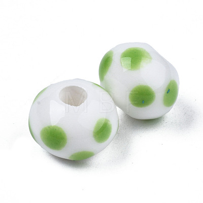 Handmade Porcelain Beads PORC-S504-001G-1
