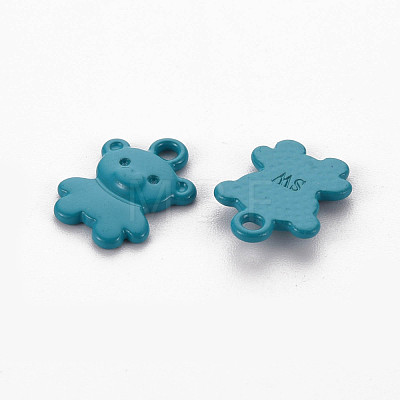 Spray Painted Alloy Charms PALLOY-Q433-034D-RS-1