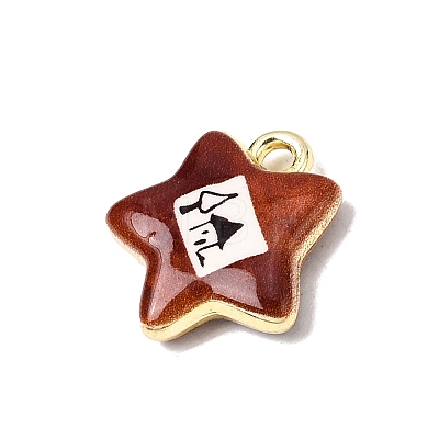 Printed Alloy Pendants ENAM-F160-05B-G-1