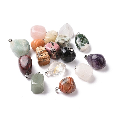 Natural Mixed Stone Pendants G-K331-002-1